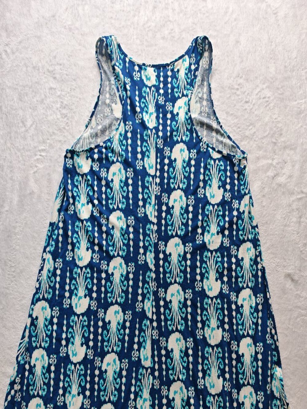Lilly Pulitzer Get In Line Melle Dress XL Blue Aqua Print Sleeveless Swing A-Lin - Picture 7 of 10